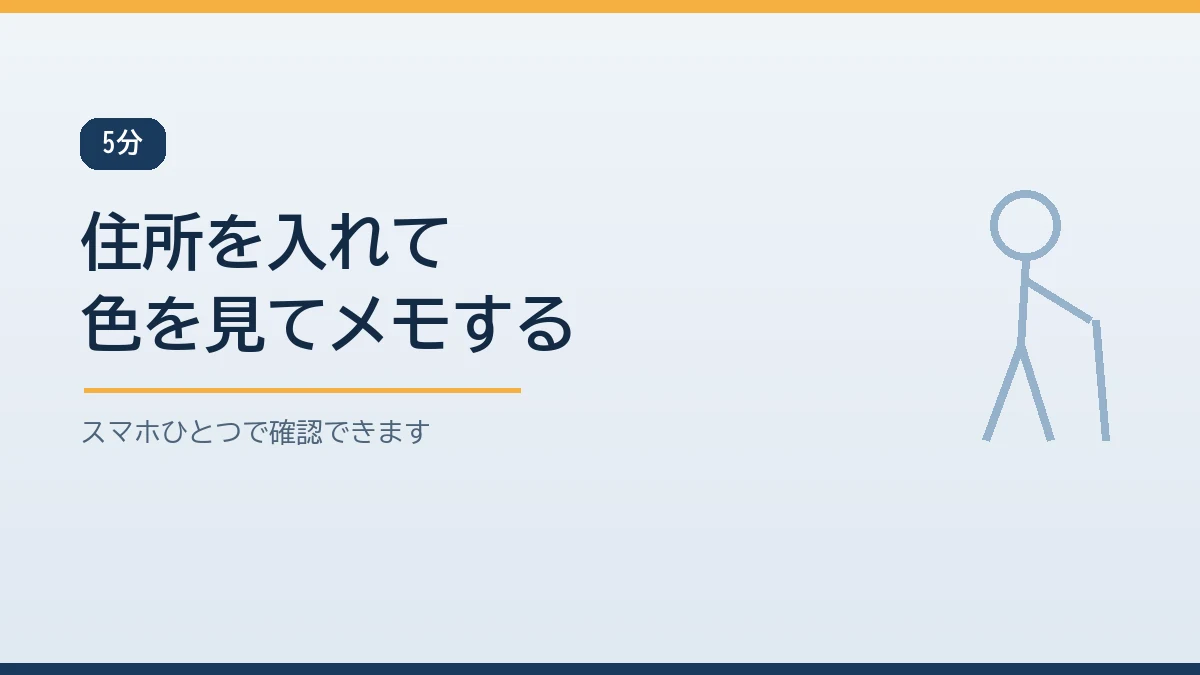 住所を入れて洪水と土砂災害の色を見てメモするだけで自宅の危険度が分かると示すバナー画像